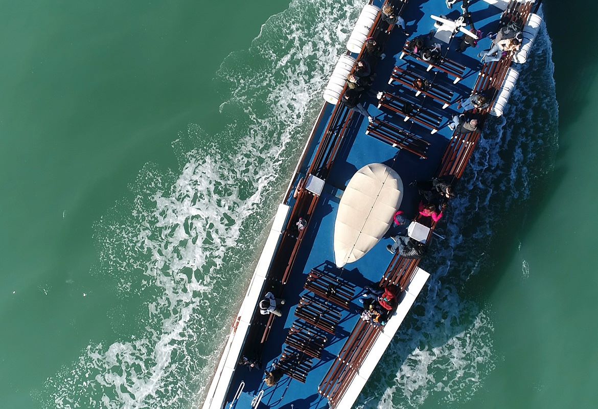 Vista aérea cubierta superior